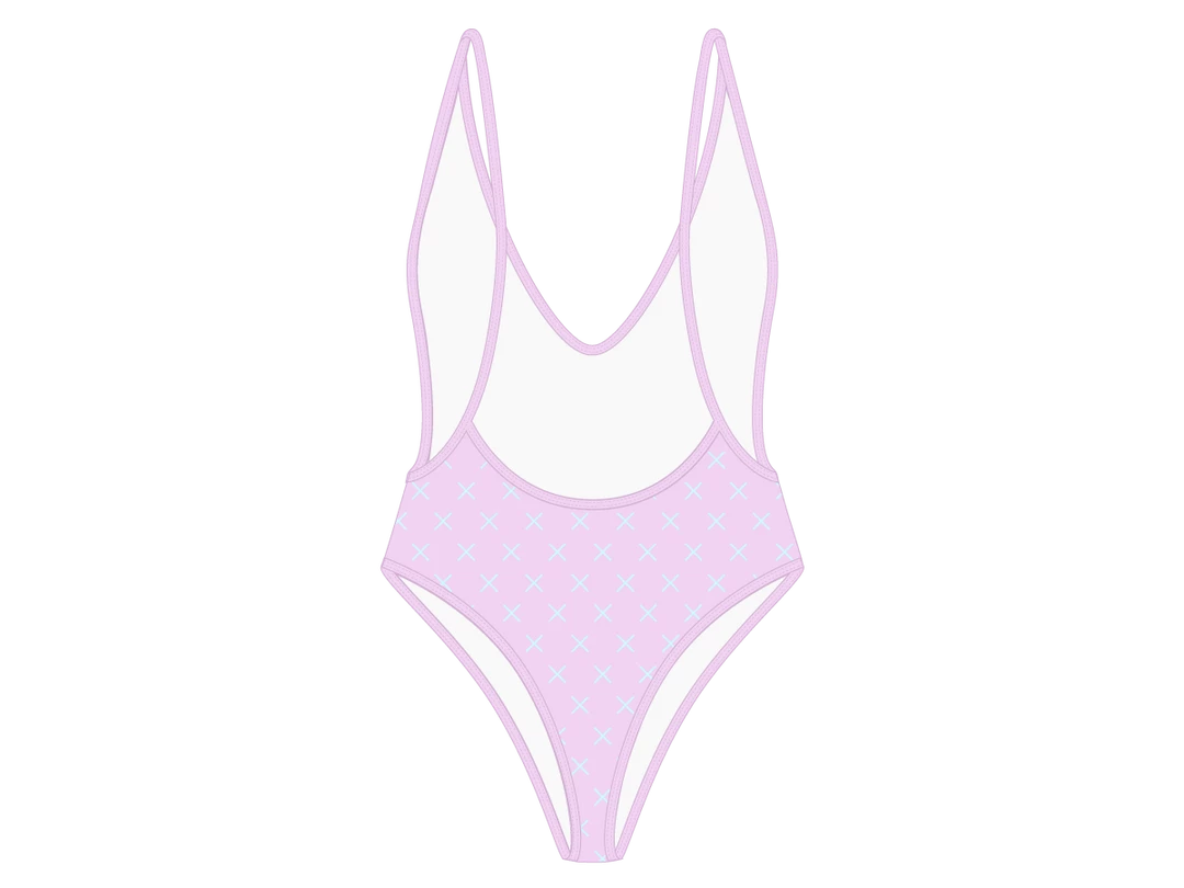 Boutine LA Pink Logo Print Retro One-Piece