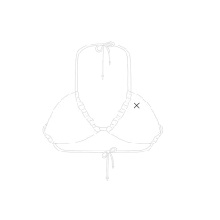 Boutine LA Reverse Top X One Side Tie Bottoms Venice White Reverse Top