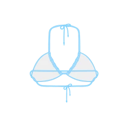 Boutine LA Cloudy Blue Reverse Top Reverse Top X One Side Tie Bottoms