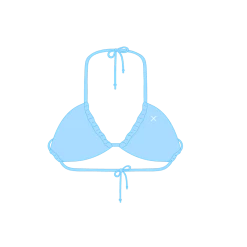 Boutine LA Cloudy Blue Reverse Top Reverse Top X One Side Tie Bottoms