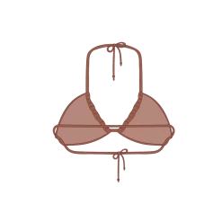 Boutine LA Reverse Top X One Side Tie Bottoms Cocoa Brown Reverse Top