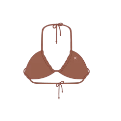 Boutine LA Reverse Top X One Side Tie Bottoms Cocoa Brown Reverse Top