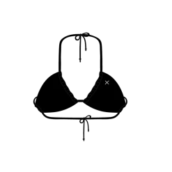 Boutine LA Manhattan Black Reverse Top Reverse Top X One Side Tie Bottoms