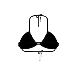 Boutine LA Manhattan Black Reverse Top Reverse Top X One Side Tie Bottoms