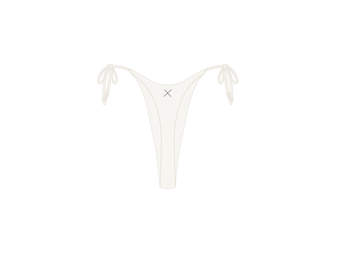 Boutine LA White Ribbed Hi Beachy Bottoms