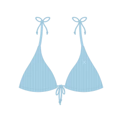 Boutine LA TOPS Powder Blue 3 Tie Ribbed Top