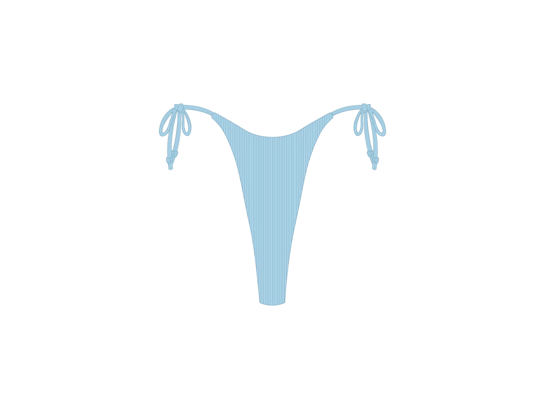 Boutine LA Powder Blue Ribbed Hi Beachy Bottoms