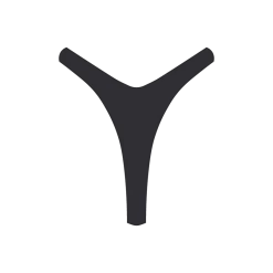 Boutine LA Malibu Blue Ribbed Tanga Bottoms