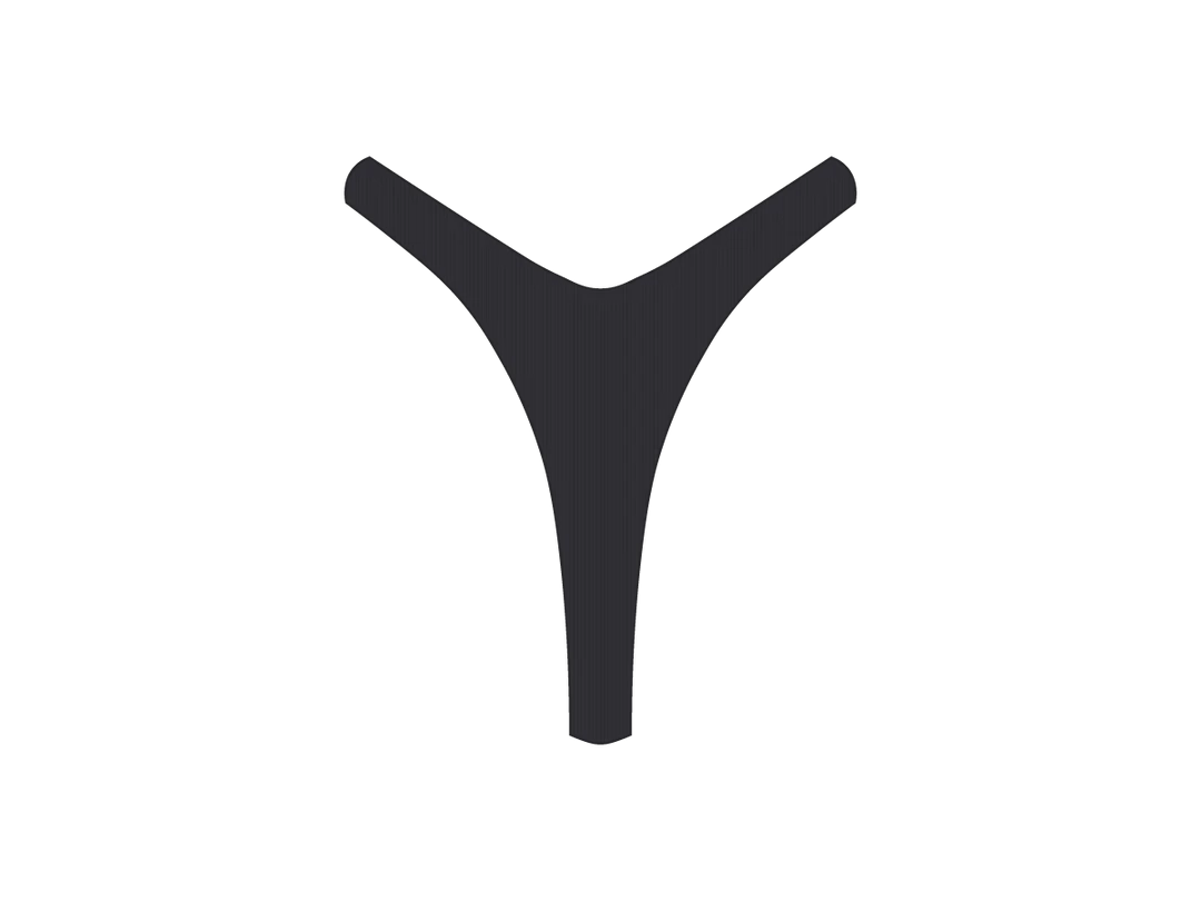 Boutine LA Malibu Blue Ribbed Tanga Bottoms