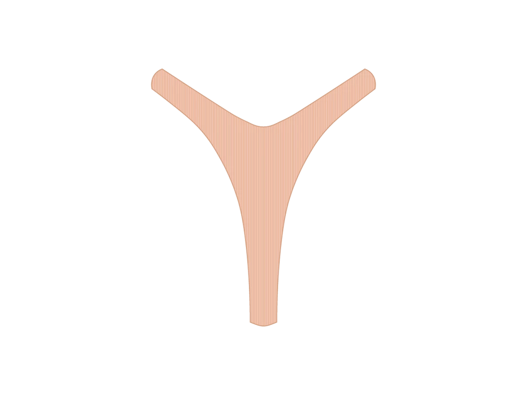 Boutine LA Natural Ribbed Tanga Bottoms