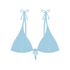 Boutine LA TOPS Powder Blue 3 Tie Ribbed Top