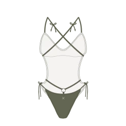 Boutine LA Moss Green Ringer One Piece