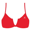 Boutine LA Rose Red V-Cut Top