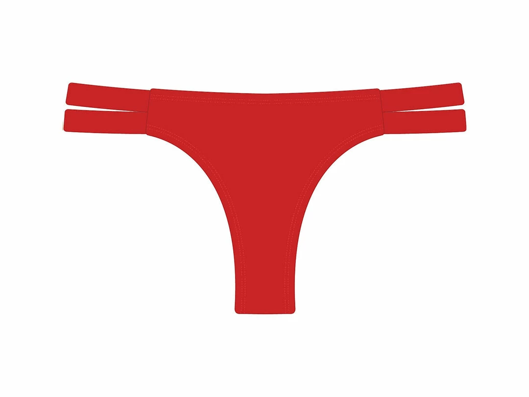 Boutine LA Rose Red Dual Strap Bottom II BOTTOMS