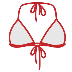 Boutine LA MATCHING SETS Rose Red Bikini Top II