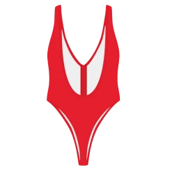 Boutine LA Rose Red Zipper One-Piece ONE PIECES