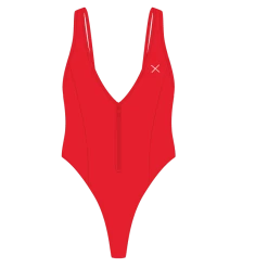 Boutine LA Rose Red Zipper One-Piece ONE PIECES