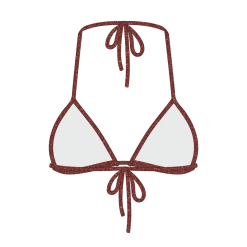 Boutine LA Rust Shimmer Bikini Top TOPS