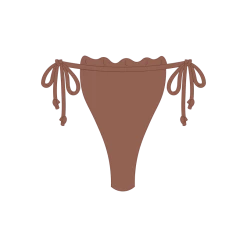 Boutine LA MATCHING SETS Cocoa Brown Scallop Bottoms