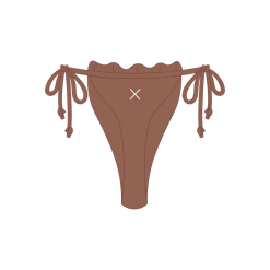 Boutine LA MATCHING SETS Cocoa Brown Scallop Bottoms