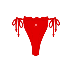 Boutine LA Rose Red Scallop Bottoms