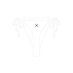 Boutine LA Venice White Scallop Bottoms MATCHING SETS