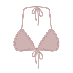 Boutine LA Deep Taupe Scallop Top MATCHING SETS