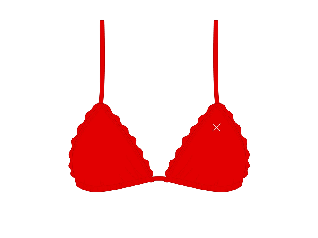 Boutine LA Rose Red Scallop Top