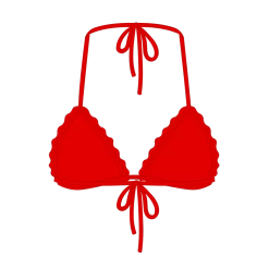 Boutine LA Rose Red Scallop Top