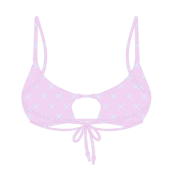 Boutine LA Pink Logo Print Loop Top TOPS