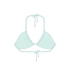 Boutine LA TOPS Aquamarine Shimmer Reverse Top