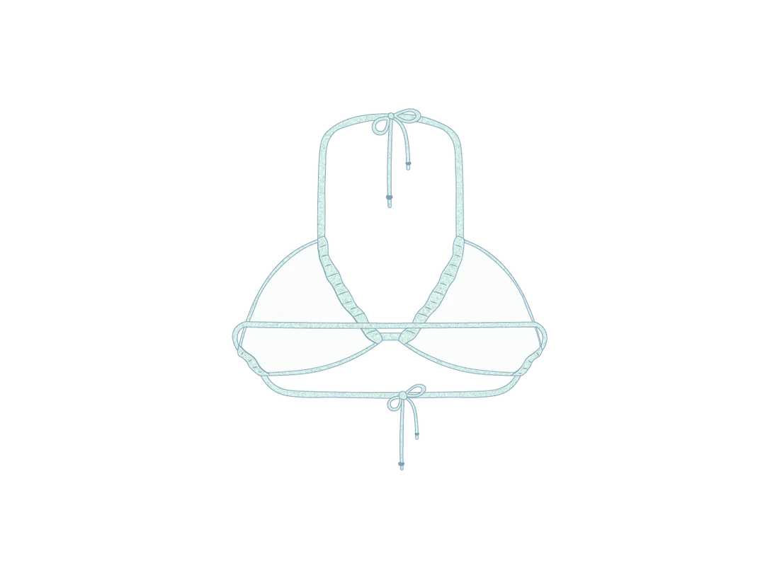 Boutine LA TOPS Aquamarine Shimmer Reverse Top