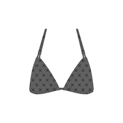 Boutine LA Black Logo Print Double String Top