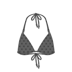 Boutine LA Black Logo Print Double String Top