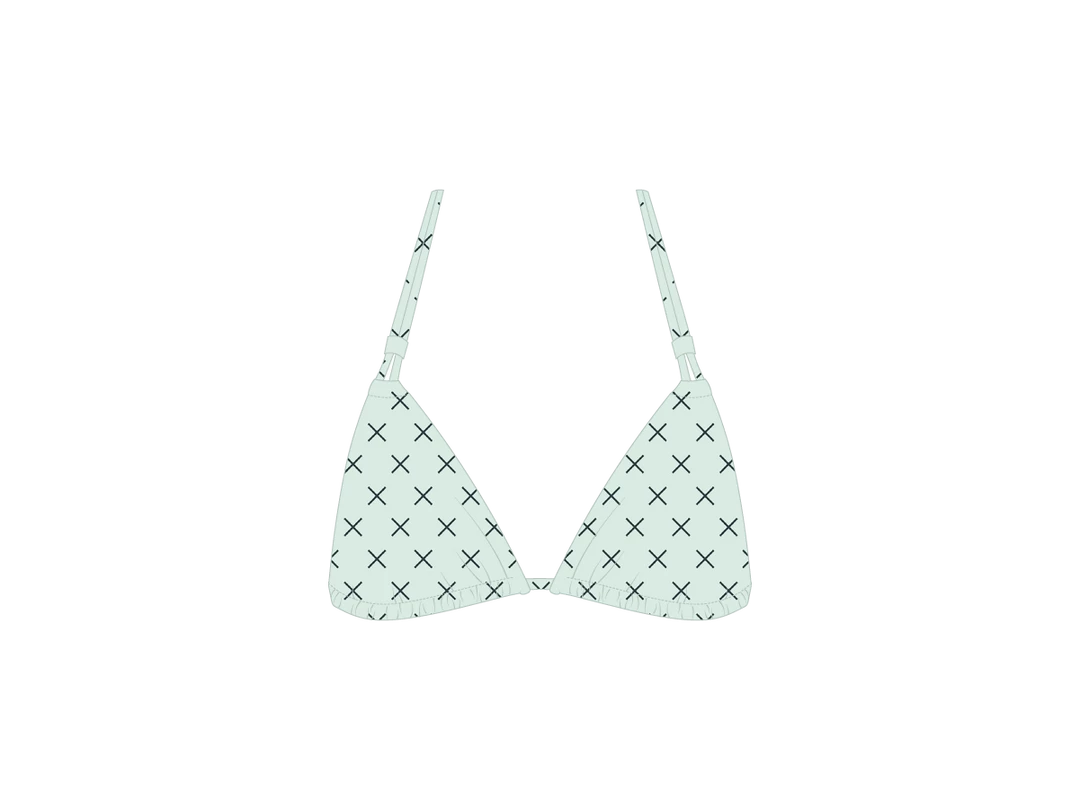 Boutine LA Green Logo Print Double String Top TOPS