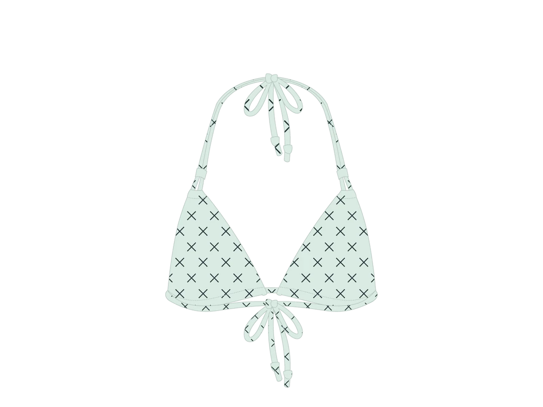 Boutine LA Green Logo Print Double String Top TOPS