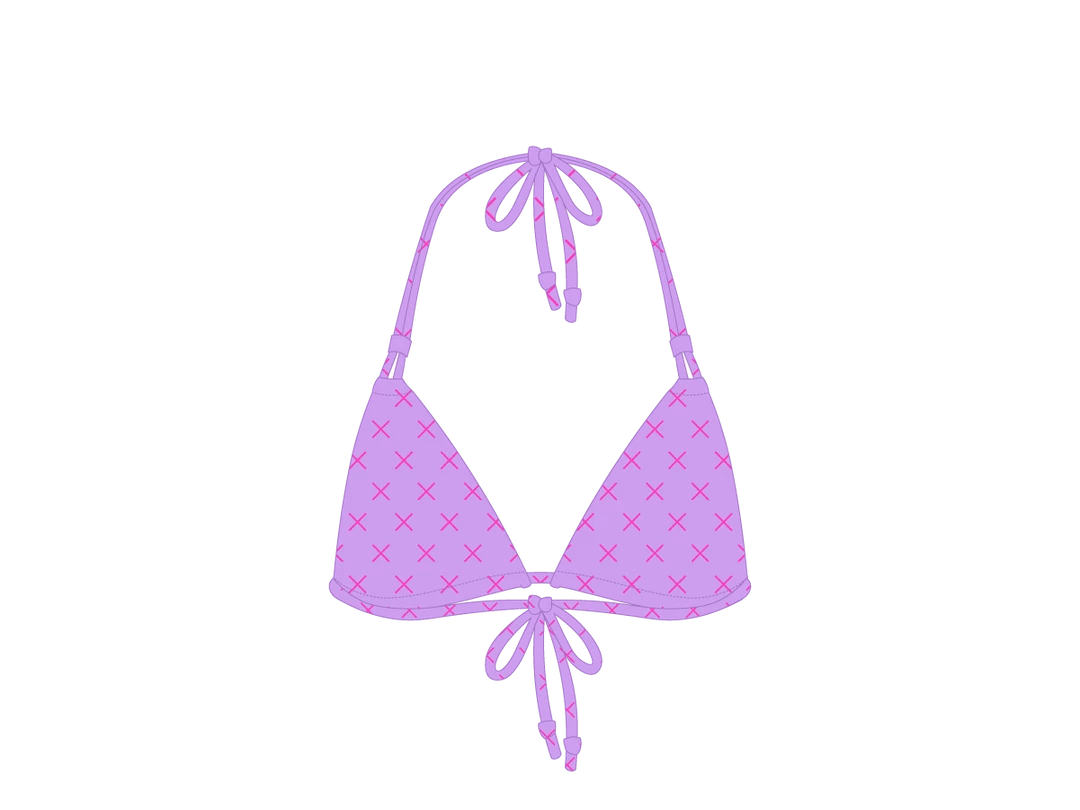 Boutine LA Lilac Logo Print Double String Top