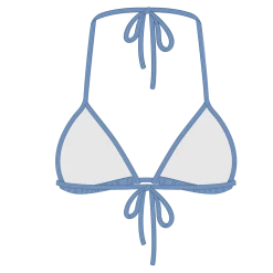 Boutine LA Slate Blue Bikini Top II Bikini Tops X Chic 80s