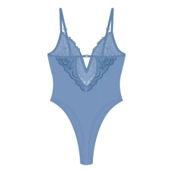 ChooksLA Slate Blue Lace Bodysuit UNDERWEAR