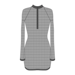 Boutine LA Grey Mesh Zipper Logo Cover-up Dress