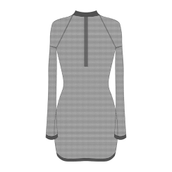 Boutine LA Grey Mesh Zipper Logo Cover-up Dress