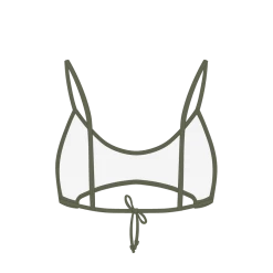 Boutine LA Moss Green Split Top