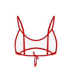 Boutine LA Rose Red Split Top