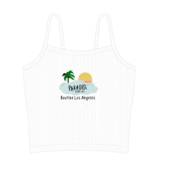 Boutine LA ACTIVEWEAR White Paradise Resort Cropped Tank Top