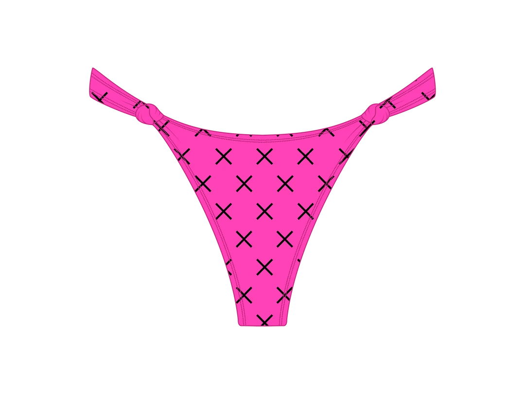 Boutine LA Hot Pink Logo Print Twist Bottoms