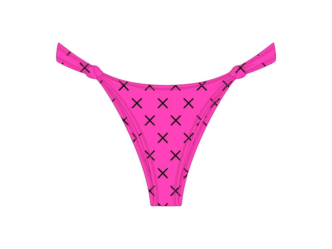 Boutine LA Hot Pink Logo Print Twist Bottoms