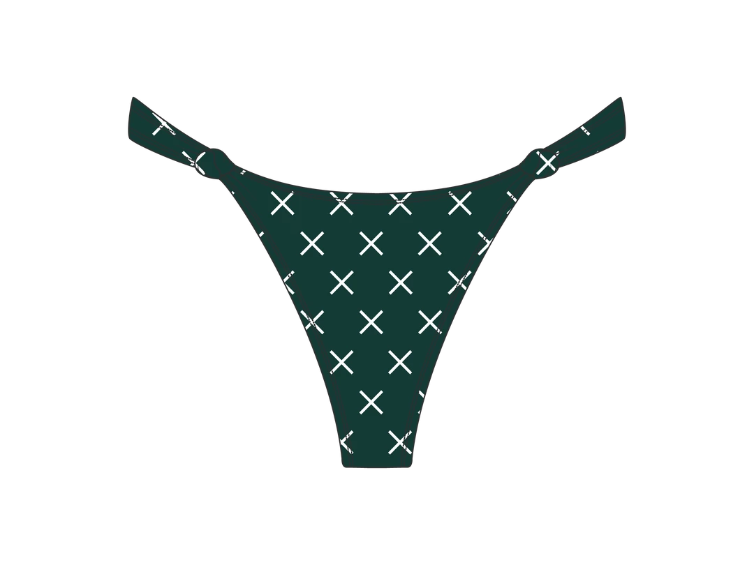 Boutine LA Green Logo Print Twist Bottoms