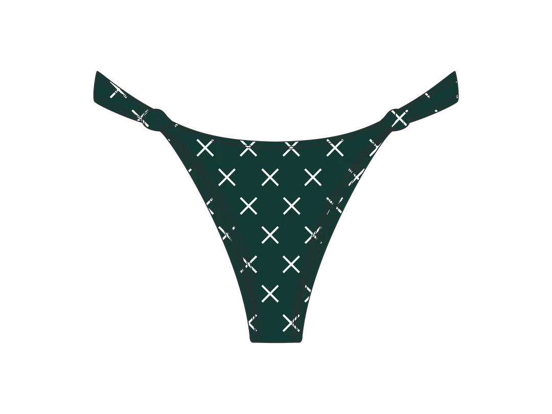 Boutine LA Green Logo Print Twist Bottoms