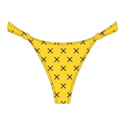 Boutine LA Yellow Logo Print Twist Bottoms