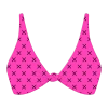 Boutine LA TOPS Hot Pink Logo Print Twist Top